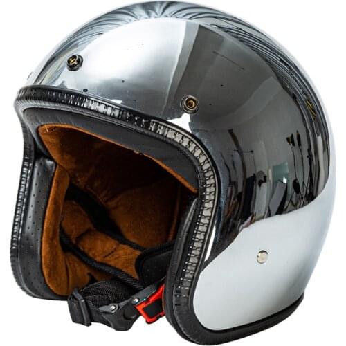 Highlight helmet style Mirror surface motocycle helmet DOT ECE Approved moto helmet low profile design vintage helmet scrambler