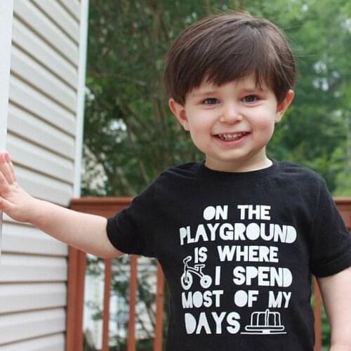 On The Playground Is Where I Spent Most of My Days Old School Shirt Fresh Prince Kids Toddler T-shirt Funny Humor Kids Tops Tee