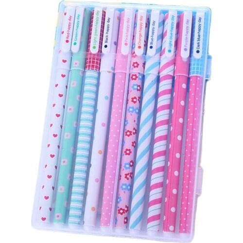 10 Color Art Pen Set With Case Contour Marker Gift Card Writing Drawing Pens Coloring Painting Paper Poster Stationery Kawaii