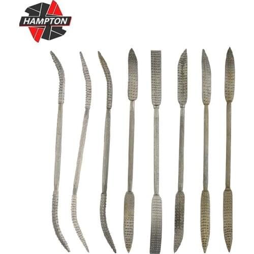 8pcs Mini Riffler Wood Rasp File Set 4.5x190mm Double Ended Coarse Rifler Files Set For Woodworking Carving Hand Tools