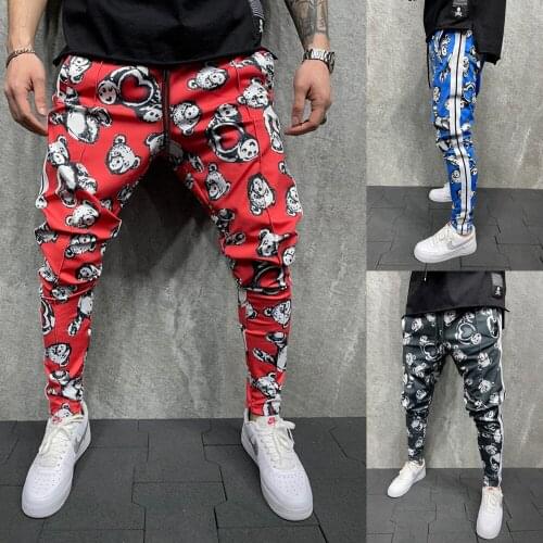 2021 New European And American 3d Printing Casual Pants Youth Mens Fashion Personality Trend Casual Trousers