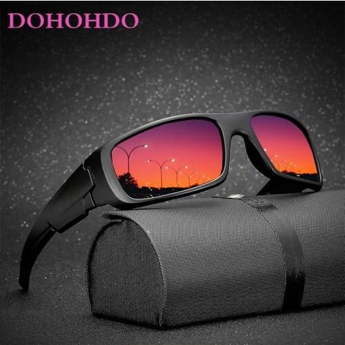 DOHOHDO New Arrival Italian Design Sunglasses Men Polarized Women Fashion Eye Protection UV400 Black Night Vision Glasses Gafas
