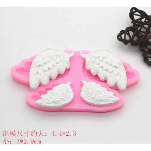 Wholesale/retail,free shipping, P708 angel wings aroma gypsum mould chocolate mold Cake decoration Diy