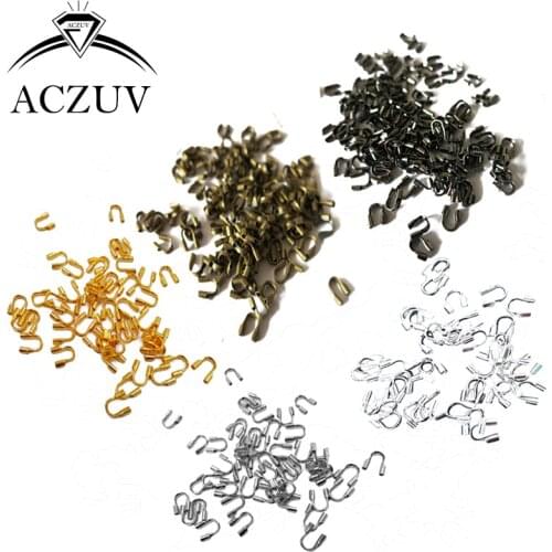 Wholesale 10000piece 5mm Wire Ends Clips Crimp Beads String End Fastener Conector Jewelry Findings