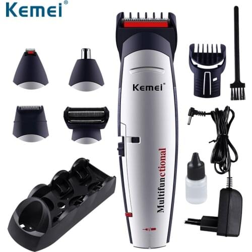 5 In 1 Rechargeable Electric Hair Clipper Shaver Pubic Nose Bikini Hair Trimmer Beard Razor Styling Tools Shaving Machine