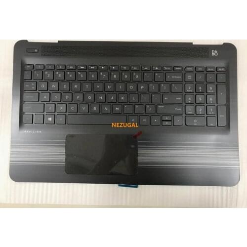 90% New for HP Pavilion 15-AU 15-AL TPN-Q172 TPN-Q175 Palmrest Keyboard Upper case KB bezel cover top shell