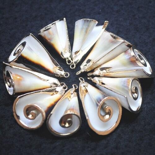 12pcs nature mother of pearl pendants with golden plated shell pendants for women pendants making diy jewelry findings wholesale