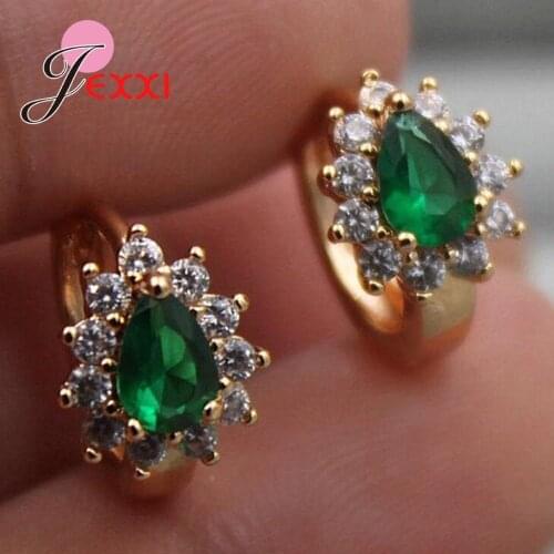 Special Design Luxury Bohemian Wedding Bling Gold Earring Women Fashion Dangle Jewelry Shiny Hoop Earrings For Women Wedding