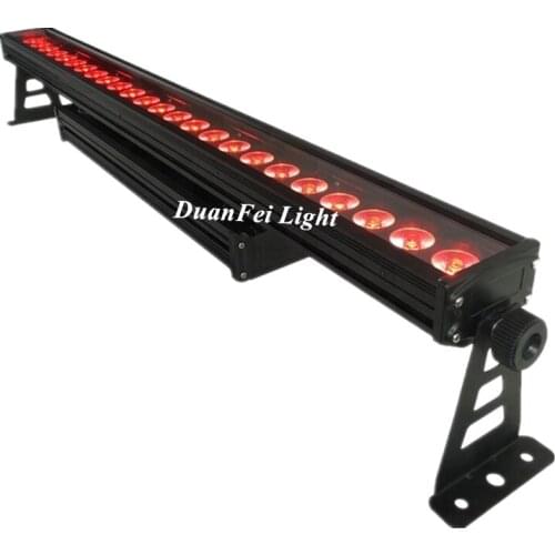 24pcs/lot stage light RGBWA 5IN1 Led Wall Wash Light DMX 24x15w outdoor ip65 Led Bar DMX Line Bar Wash Stage Light