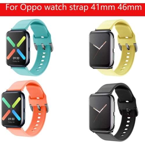 Silicone sport band 41mm 46mm Bracelet wrist band for OPPO watch strap Replacement