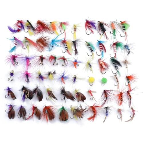 Sougayilang 12Pcs Set Insects Flies Butterfly Style Fly Fishing Lures Sharpened Crank Hooks Artificial Bait Fishing Tackle