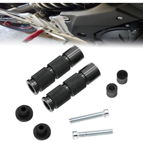 2pcs Universal CNC Aluminum Motorcycle Bike ATV Footrests Foot Pegs Pedals