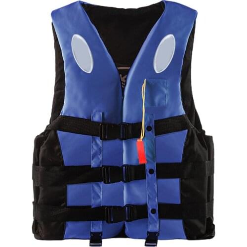 Universal Outdoor Swimming Boating Skiing Driving Vest Survival Suit Polyester Life Jacket for Adult Children with Pipe S -XXXL