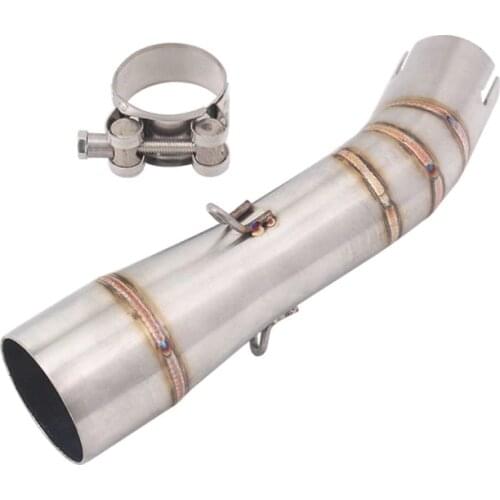 Slip on Motorcycle Exhaust Muffler Modified Escape Mid Connection Stainless Steel Middle Link pipe For Benelli 502C
