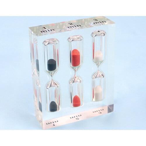 3 In 1 Plastic Sand Timer Colorful Sandglass Hourglass Sand Clock Timer 3+4+5 Minutes / 1+2+3 Minutes Creative Home Decoration