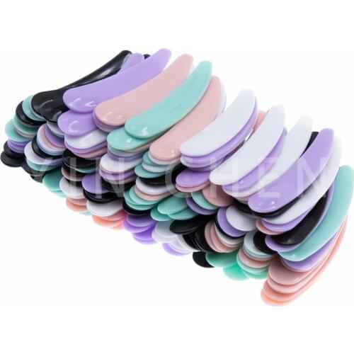 200Pcs Mini Cosmetic Spatula Disposable Curved Scoop Makeup Mask Cream Spoon Eye Cream Stick Make Up Face Beauty Tool Kits