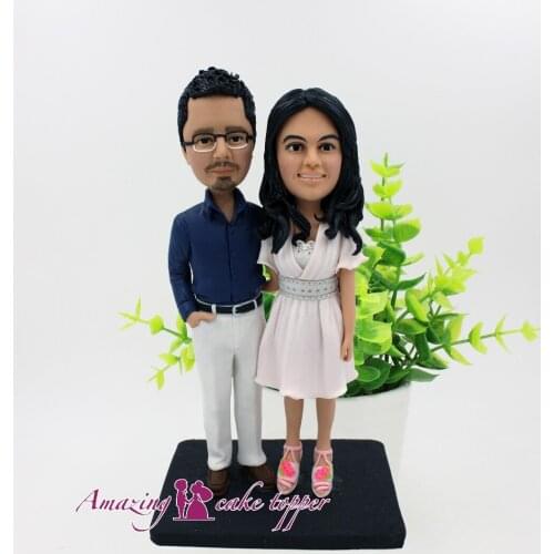 2019 AMAZING CAKE TOPPER Keep our good times at any time Toys Custom Polymer Clay Figure From Pictures