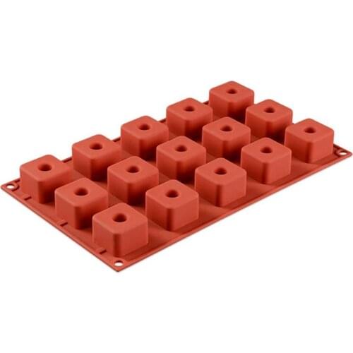 3D Square Silicone Mold 15 Cavities Concave Cake Mold Square Chocolate Mold DIY Baking Candy Maker Mousse Mould