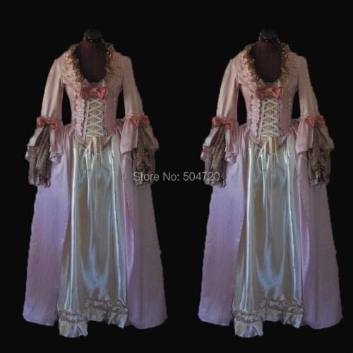 Tailored!NEW Royal 18 Century French Duchess Retro medieval Renaissance Reenactment Theatre Civil war Victorian dress HL-325