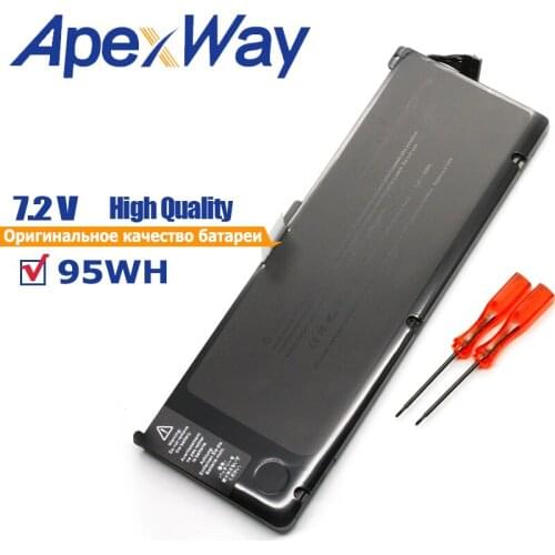 ApexWay 95Wh 7.2V Laptop Battery A1309 for Apple MacBook Pro 17" A1297 (2009 Version) MC226 MC226ZP/A MC226TA/A MC226LL/A