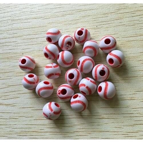 12MM 550pcs /lot Acrylic Baseball beads Beads (As shown)(quality is not very good, if you can't use, please don't buy thank you)