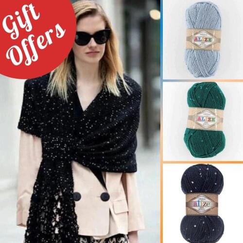 Товары для шитья Alize Superlana Midi Sequin (5 ball) China At AliExpress