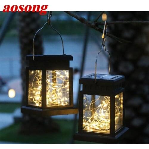 AOSONG Solar Landscape Lights Outdoor LED Modern Waterproof IP65 Pillar Garden Candle Lamp for Decoration