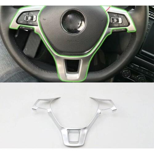 Car Accessories Interior ABS Steering Wheel Cover Decorative Trim For Volkswagen Tiguan L 2016 Car-styling