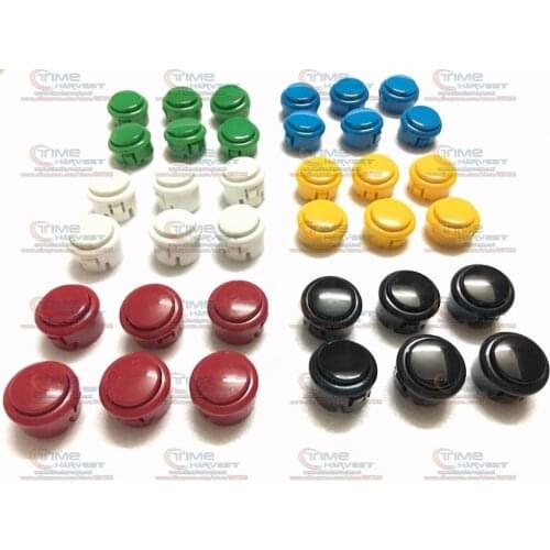 Free Shipping 16 pcs Imitate Sanwa Push Button built-in microswitch / Copy Sanwa Buttons Arcade Game Machine Cabinet accessories