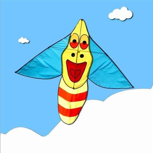 Free shipping 10pcs/lot laughing insects kite flying outdoor toys ripstop nylon children kite factory for kids wheel eagle