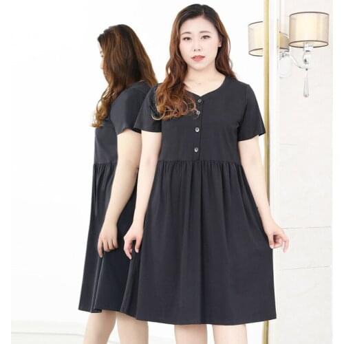 4XL To 10XL Plus Size Women Dress Black Summer Dress High Waist Slim Midi Casual Party Dresses