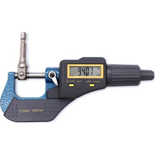 Digital Micrometer Caliper 0-25mm 0.001mm Metric Inch Electronic Outside Micrometer Measuring Gauge Meter Carbide Tip Measure
