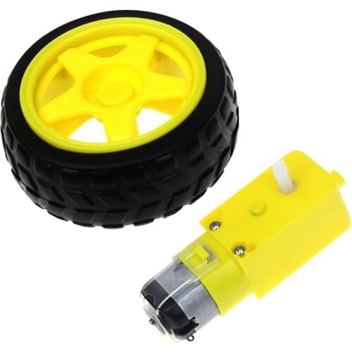 DC3V-6V DC Gear Motor TT Motor Strong Magnetic Anti-Interference Smart Car Chassis Four-Wheel Drive Wheel