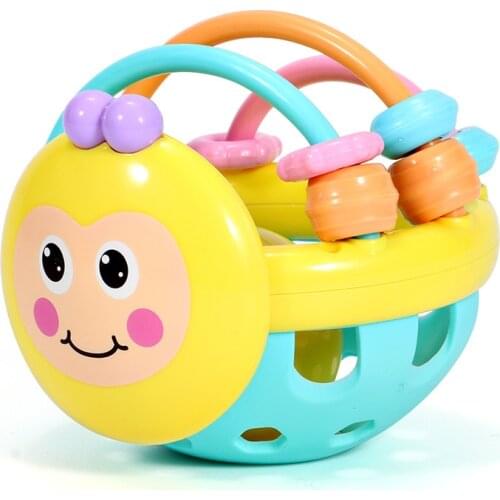 Baby toy 0-1 year old puzzle bee soft teether rattle hand catching ball toy