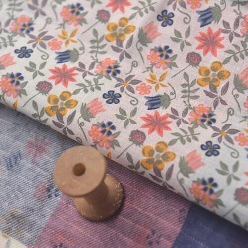 High quality double faced double layer cotton tissu Color fragmental lattice fabrics Top dress childrens hand DIY fabric