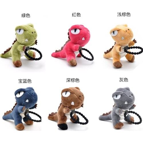 Hot Explosions Tyrannosaurus Doll Hair Ring Dinosaur Head Rope Plush Toy Short Plush PP Cotton New Funny Plush Toy Gift for Kids