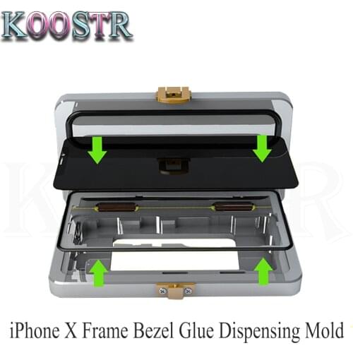 IPhone X MAX LCD Frame Bezel Glue Dispensing Mold Used for OCA Lamination Repair Mold Screen bracket dispensing press mold