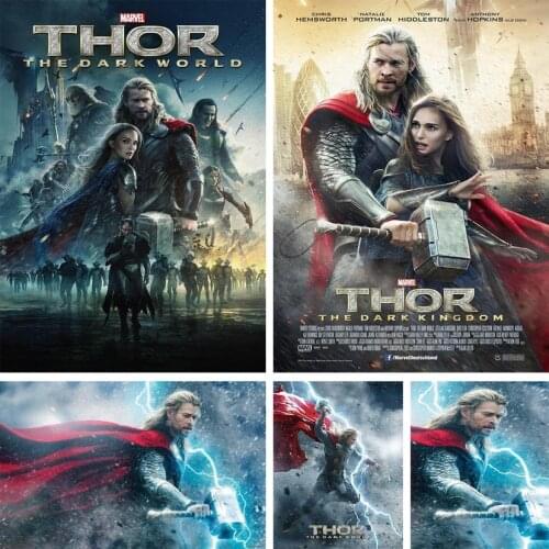 Thor 2 The Dark World Superhero Movie DIY 5D Diamond Painting Full Square Drill Cross Stitch Embroidery Art Patterns Mosaic