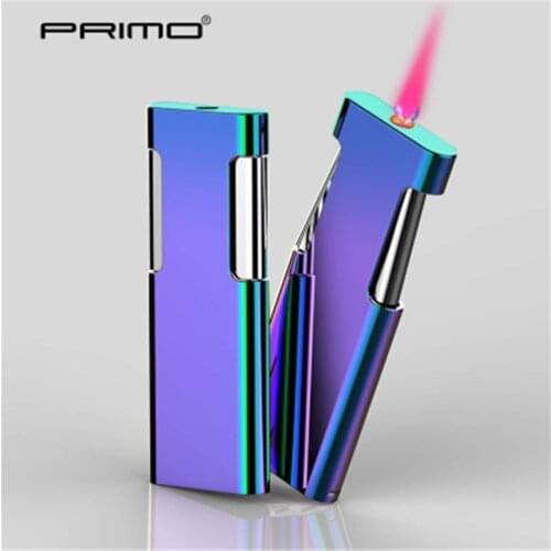 Creative Ultra-thin Butane Lighter Metal Windproof Inflatable Lighter Birthday Gift for Men and Women