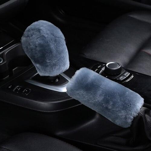 Gear Shift Collar Cover Car Handbrake Grips Hand Brake Covers Parking Brake Car Accessories for Audi BMW Mercedes-Benz Cadillac