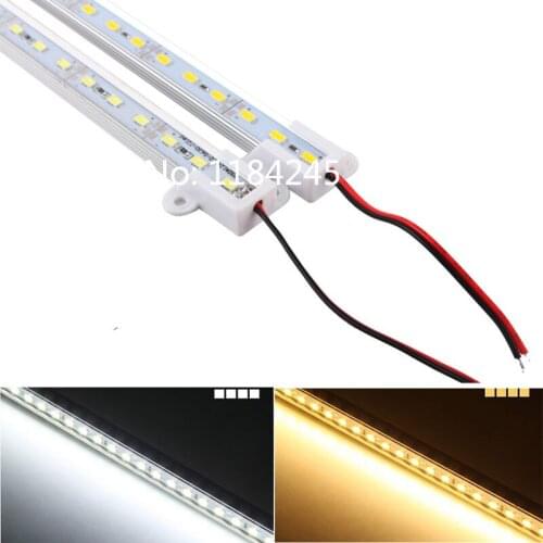 50CM 0.5M 5630 SMD 36 LED Aluminum Alloy Shell Strip Hard Cabinet Bar Light End Pure Cold Warm White 5pcs/lot
