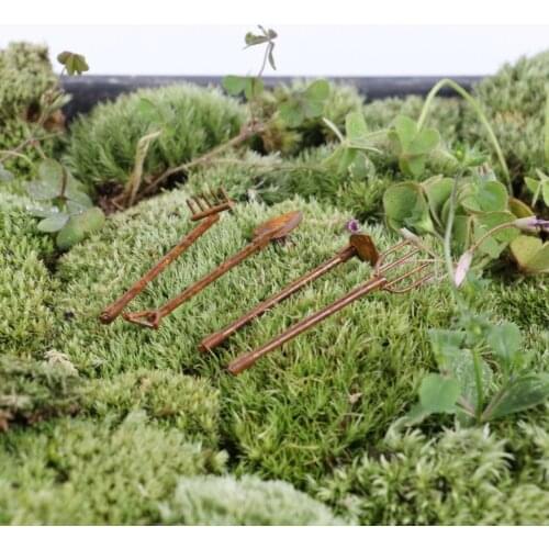 Dollhouse Mini Gardening Set 1/12 1/6 Home Fairy Yard Farming Tools Ornament