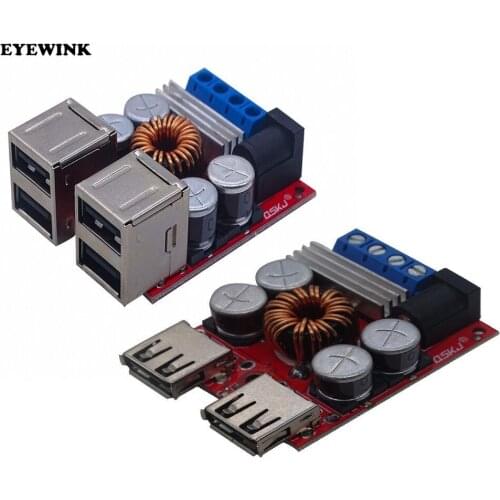 DC-DC vehicle charging module 8V-35V 5V 8A power supply depressurization module 4 port USB output mobile charger