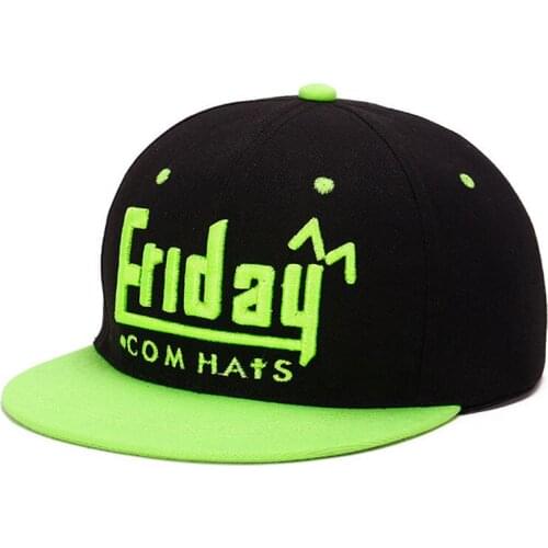 Friday embroidery women men baseball cap unisex flat-brimmed male female snapback hat hip hop cap for men women personality