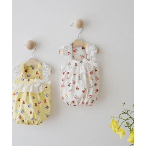 New Korea Style Pet Dog Sling Dress for Small Medium Dogs Cute Bear Print Dog Skirt Pomeranian Chihuahua Clothes Pet Costume