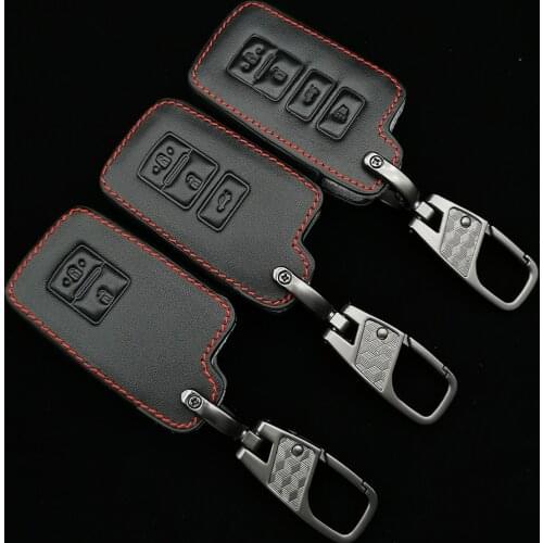 Hot Style Leather Car Key Case For Toyota Avalon Auris Camry Rav4 Yaris Verso 2012-2018 Keyless Remote Fob Protector Cover Bag