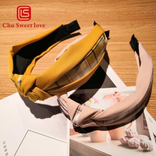 Hairband Headband For Women Fashion Plaid printing Turban Striped Hair Band Hair Accessories Girls Hair Knotted Hair Band