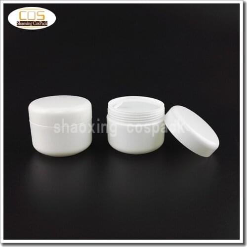 Empty pp cosmetic jar 50ml , plastic jar cosmetic 50 ml , round pp empty cosmetic containers 50 ml