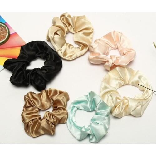 New arrival Fashion women pretty solid Hair bands ladys basic hair scrunchies girls hair Tie Accessories Ponytail Holder