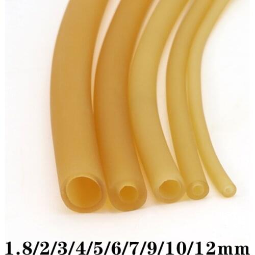 2M/5M Nature Latex Rubber Hoses 1.6 2 3 4 5 6 7 9 10 12 14 17mm High Resilient Elastic Surgical Medical Tube Slingshot Catapult